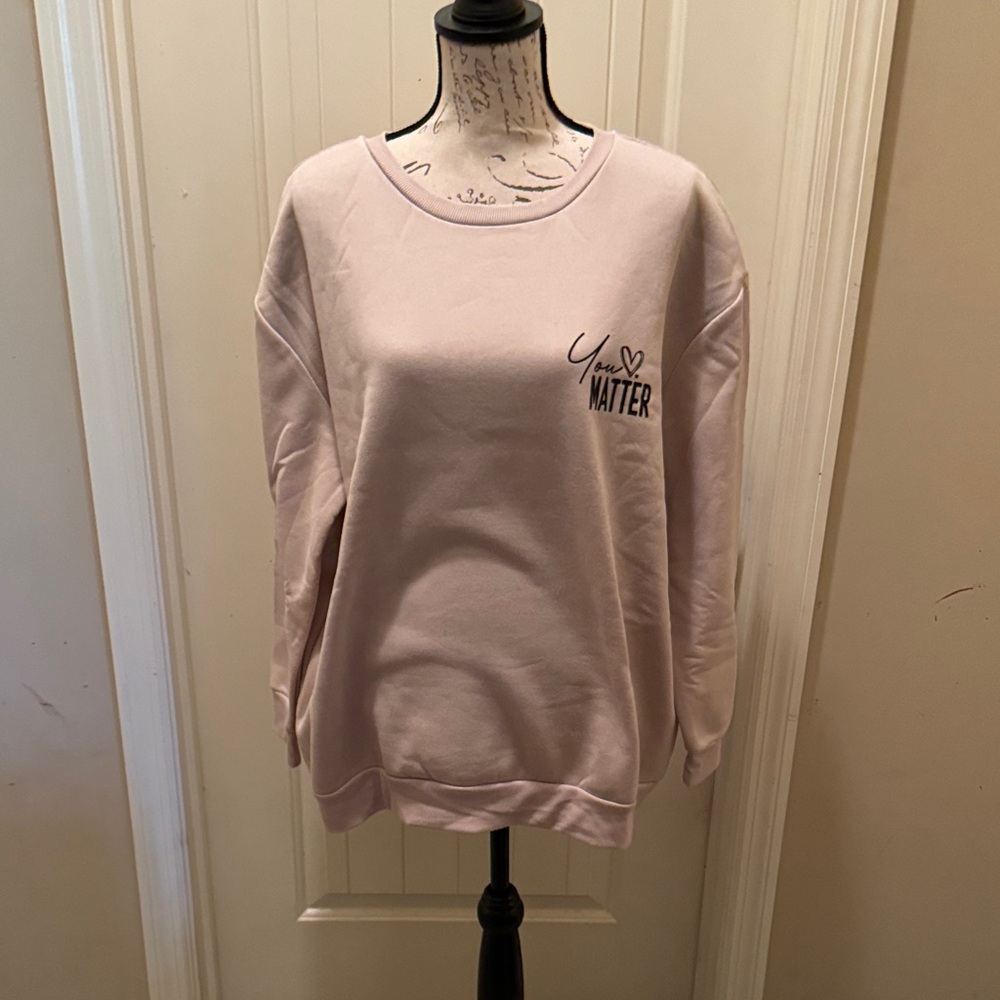You Matter Tan Crewneck Sweater